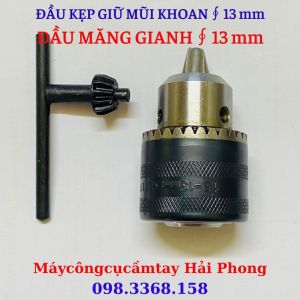 ĐẦU MĂNG GIANH kẹp 13mm THÉP - ĐẦU KẸP MŨI KHOAN f13mm