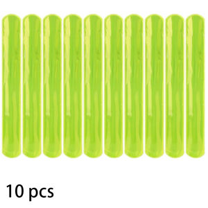 10Pcs Reflective WristbandSlap On DesignHigh Visibility Safety Gear for Night Running Walking