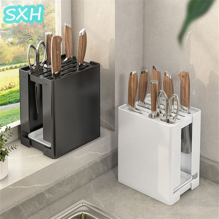 SXH Kitchen Countertop Knife Holder Stainless Steel Knife Holder ...