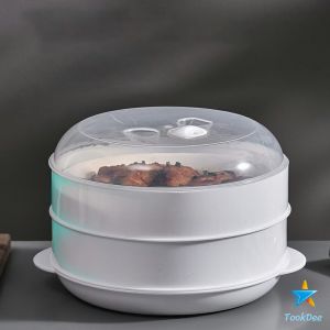 Tokdee กล่องอุ่นอาหาร  ขนาด 1 ชั้น ที่นึ่งกับ ไมโครเวฟ