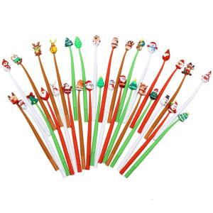 ปากกาลงชื่อปากกาเขียนหมึกเจล0.5มม. 10ชิ้นปากกาเจลสำหรับคริสต์มาสสำนักงานโรงเรียน