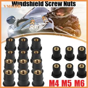 HOT Motorcycle Tuning Windshield Rubber Nut N4m5m6 Brass Nut Expanded Rubber Well Nut Fastener
