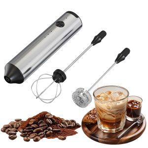 Fast Handheld Drink Mixer Stainless Steel Detachable Whisk Drink Mixer Foamer for Coffee Lattes Cappuccino Matcha Hot Chocolate