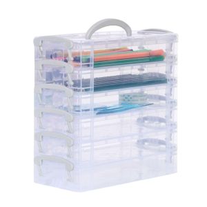 WCYC 3/6-layer Paintbrush Box Color Watercolor Pen Storage Box Cartoon Multi-function Watercolor Storage Student