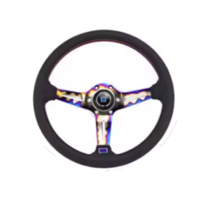 พวงมาลัยนาร์ดี้ Nardi ก้านไทเทเนี่ยม ก้านสีเงิน ก้านสีทอง ก้านสีชา ก้านสีดำ งานหนังนิ่มกว้าง 13.5 นิ้ว ยก 2.5 นิ้ว