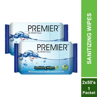 Premier Sanitizing Wipes 50S X 2