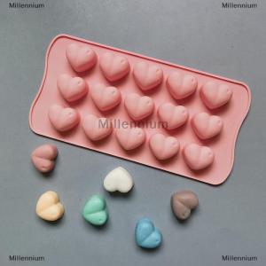[COD] Millennium 1Pc 15 Hole Three-dimensional Heart-shaped Silicone Mold DIY Chocolate Ice Grid Mousse Mold Soft Candy Baking Mold