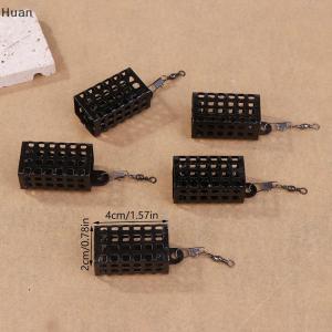 【Special price】Huan 5PCS Fishing Tackle Feeder Cage Iron Lure Fishing Feeders Round Square Feeder Basket Cage Fishings Lure Cage