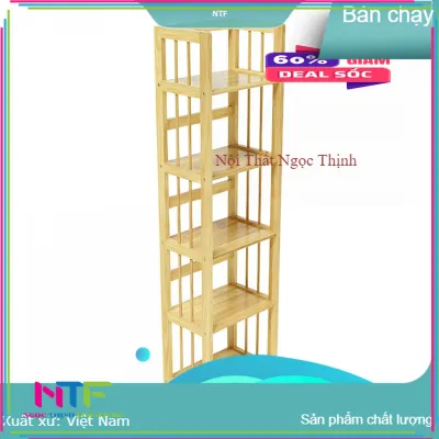 Kệ Sách 5 Tầng Gỗ Cao Su NGOTICO NTI540RN (40X30X150cm)- Nhiều màu