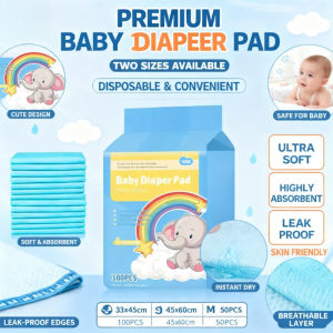 50/100PCS Baby Diaper Pad Disposable Underpad Strong Water Absorption Changing Pad Urine Pad