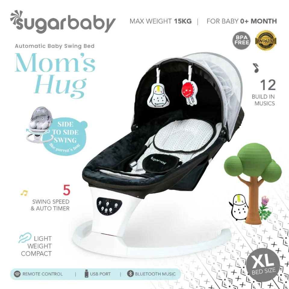 READY BANDUNG SUGAR BABY SUGARBABY MOMS HUG AUTOMATIC BABY SWING