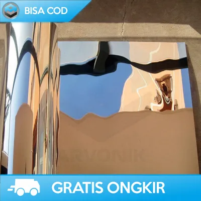 CERMIN STIKER DINDING WALLPAPER KACA REFLECTION MIRROR PVC 50x100CM
