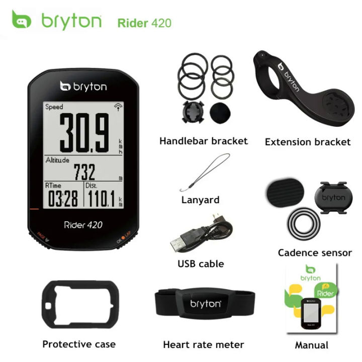 Bryton Rider 420 GPS Cycling Computer Enabled Bicycle Bryton Rider 420t 420e cover case Waterproof wireless speedometer New 2023 Lazada Singapore