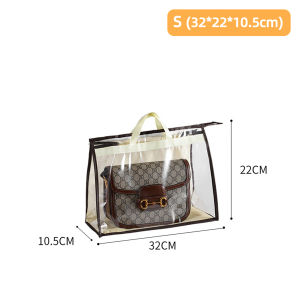 Multipurpose Dust-proof Moisture Purse Handbag Dust Cover Craft Storage Bag with Zipper PVC Clear Waterproof Storage Organizer Bag(S/M/L/XL/XXL)