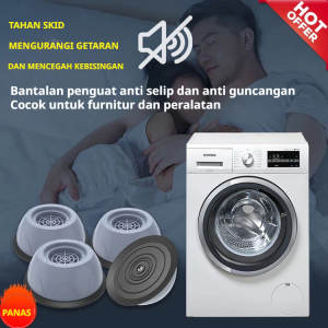 Paket 4 pcs Kaki Mesin Cuci Anti Getar Slip Karet Tatakan Pelindung Meja Alas Kaki Mesin Cuci Kulkas Anti Bentur Peredam Suara/Universal Washing Machine Non Slip Rubber Foot Pad LS