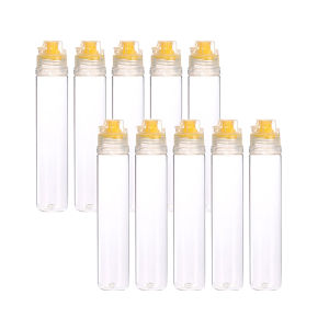 10Pcs Set 130ml Squeeze Bottle for Honey Transparent Non Drip Kitchen Tool with Yellow Cover