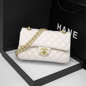 Genuine Leather CF-style quilted chain bag for women versatile and fashionable crossbody bag in stock hand-held light luxury