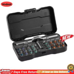 [Vodool Flagship Store] DIY Ratchet Screwdriver Set Portable Precision Repair Tool Kit Multi-Purpose Mini Screwdriver Kit for Furniture Computer Laptop PC and Bicycle