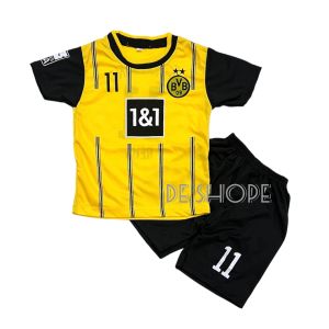Setelan bola terbaru untuk 1-14 tahun baju sepakbola anak laki termurah berkualitas set kaos tim futsal