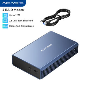 ACASIS 2/5-Bay USB-C HDD/SSD RAID Enclosure (2.5/3.5 Inch) - 24TB Hot-Swap 1GB/s Fast Transfer Silent Cooling Fan Plug & Play for PC/M-a-c (EC-7252/7352/7355) | Free Shipping