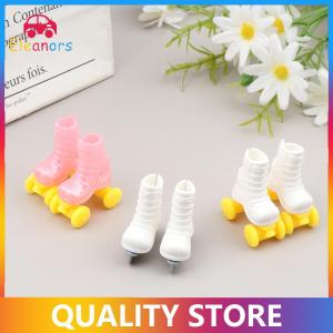 [Eleanor] Pink Roller Skates Shoes For Doll Fashion Short Boots Decorative Toy Play Doll Accessories