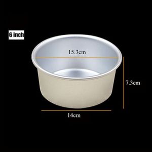 LINSBAYWU 4/6/8/10inch Bakeware Round Pattern Baking Tools Cake Pan Tray Fixed Bottom Pudding Mold Aluminum Alloy Die