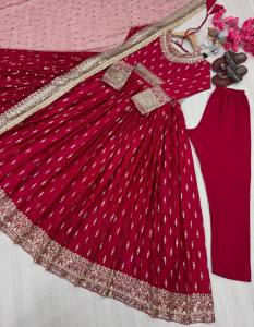 [PRE-ORDER] Ready Made Heavy Pure Chinon Silk With Embroidery Sequence Work Anarkali Gown (10-15days delivery)