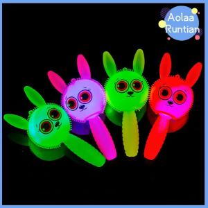 Aolaa Luminous Handle Rabbit Bear Squeezing And Calling Toy Music Stick Rattle Toet Kerincingan Bunyi Dan Nyala Ada Lampu Rubber Stick