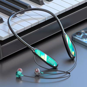 หูฟังบลูทูธ 6.0 หูฟังอินเอียร์ แบบคล้องคอ เบสหนัก สเตอริโอ กันน้ำเหงื่อ Bluetooth 6.0 Sports In-Ear Headphone Wireless