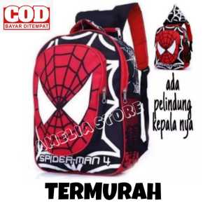 Tas sekolah anak laki-laki - tas anak spiderman - tas sekolah anak laki2 sd - Ransel hoodie anak