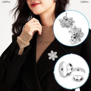 [COD] LFjAFvc 10ชิ้นหมุดล็อคด้านหลังตัวล็อกหมุดโลหะสำรองสำหรับเข็มกลัดปกเสื้ออุปกรณ์ล็อคหมุด