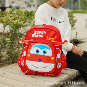 L91 Super Wings Cartoon Cute Primary School Student Schoolbag Lightweight Large Capacity Casual Girls Children Backpack L