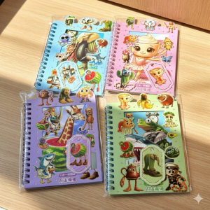 (Ngẫu Nhiên) Sổ Sticker Nổi 3D Tung Tung Sahur – Vừa Dán Vừa Viết Trend Meme Hài Cho Bé Mới Nhất 2025