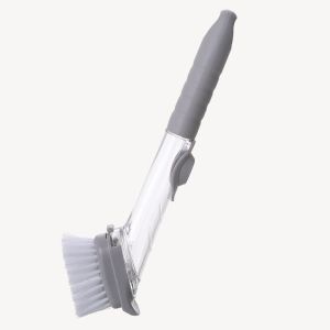 FREE 3 SPONGE Pan Wash Handle Dishwashing Dispenser Cleaner Tool Auto Dish Soap Washing Refillable Liquid Cleaning Kitchen Brush