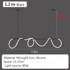 Modern Chandelier decoration Flexible LED Restaurant lamp for dining room living Room Cafe Light 35