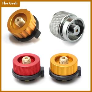 [The Gesh] High Quality Camping Gas Furnace Converter Device Long Gas Tank Gas Furnace Conversion Head Metal Gas Tank Cylinder Adapter