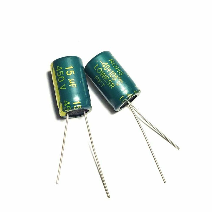 thumbnail image 2 of 2PCS 150uF 450V Aluminum Electrolytic Capacitor – 25x30mm, 105°C, Through Hole 2 of 6