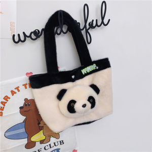 Túi xách Đính Gấu họa tiết hoạt hình GẤU TRÚC PANDA phong cách Hàn Quốc dễ thương