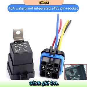 YIBAR 1 bộ xe tiếp sức với ổ cắm DC 12 24V 40A 4 5pin amp không thấm nước tiếp sức khai thác đóng hộp dây đồng 5-Pin spdt cho thuyền tự động Fan