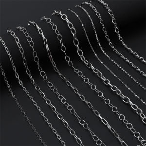 1M/Bag Stainless Steel Jewelry Chain Cuban Link Chain Basic Punk Chain for Necklace Bracelet DIY Jewelry Making