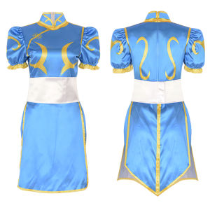 Street Fighter COSPLAY Clothing   Chunli cosplay Qipao Spring Dress In Stock