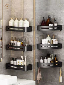 DXL Triangle Shelf Toilet Punch-Free Storage Wall-Mounted Shower Corner Storage Toilet Bathroom