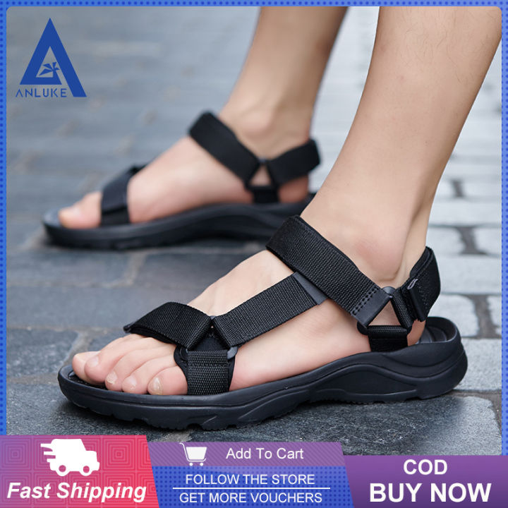 kasut ANLUKE Sandal for Men Summer Fashion Beach Shoes for Men Casual  Ultralight Flats Sandals Outdoor Comfortable Sandals Slippers for Men