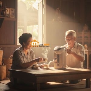 กระติกน้ำร้อน ไฟฟ้า ขนาด 3 ลิตร Misushita รุ่น KP-Y333P รับประกัน 3 ปี #ร้านมาร์ยอง