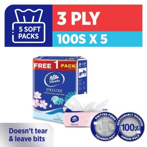 [Bundle of 10/12] Vinda Deluxe 3 Ply Soft Pack Facial Tissue