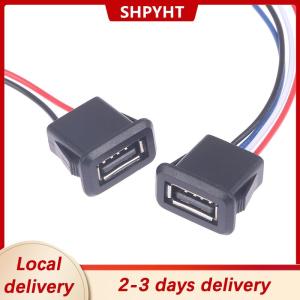 [COD] SHPYHT Local delivery Ship within 24 hours USB 2.0 Female Power Jack USB2.0 Charging Port Connector With Cable USB Charger Socket