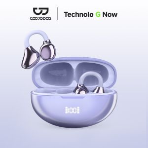 GOOJODOQ J235 Clip-on Wireless Earphone Bluetooth 5.3 Earbuds Intelligent Touch and AI Assistant Adjustable Hook