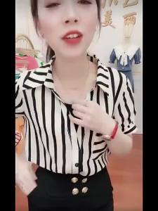 Áo áo ôm dáng vừa vặn tay ngắn áo sọc cỡ quá khổ Áo áo sọc kẻ sọc ngoại cỡ quần soóc rộng tay ngắn nữ