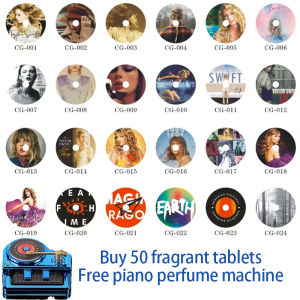 【50PCS Free Fragrance Pads】Car Air Freshener Solar-Powered Car Fragrance Diffuser Car Aromatherapy Decoration Piano-Shaped Fragrance Deodorizer Solar-Powered Perfume Diffuser Car Fragrance Pads