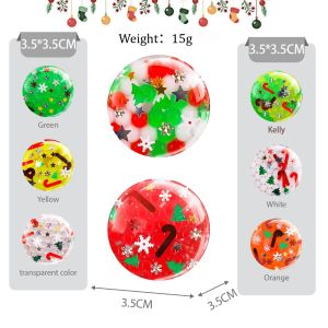 ZEEMIN 3.5cm Mini Christmas Stress Balls Squishy Toys Sensory Fidget Toys for Kids Adults Anti-Anxiety Stress Relief Party Favors Gifts